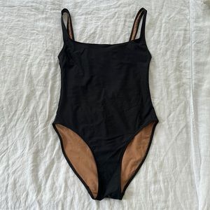 Nu Swim one piece black bathing suit, size L
